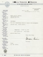 George Duning Signed Contract MCA 1962 P4