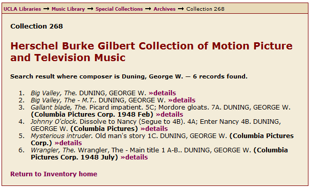 UCLA Herschel Burke Gilbert Music Collection 268