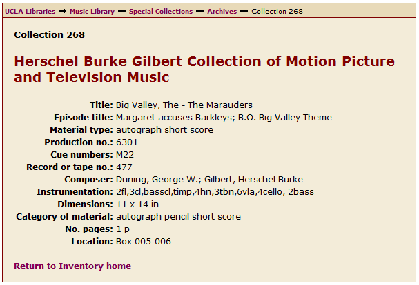 UCLA Herschel Burke Gilbert Collection #268