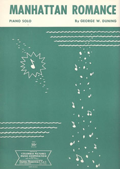 Manhattan Romance Sheet Music front cover
