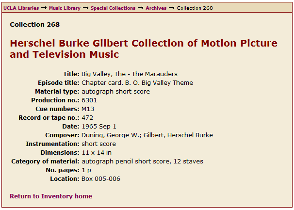 UCLA Herschel Burke Gilbert Collection #268