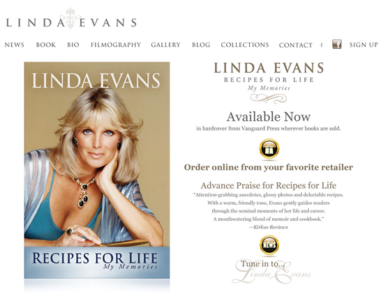 Linda Evans Website